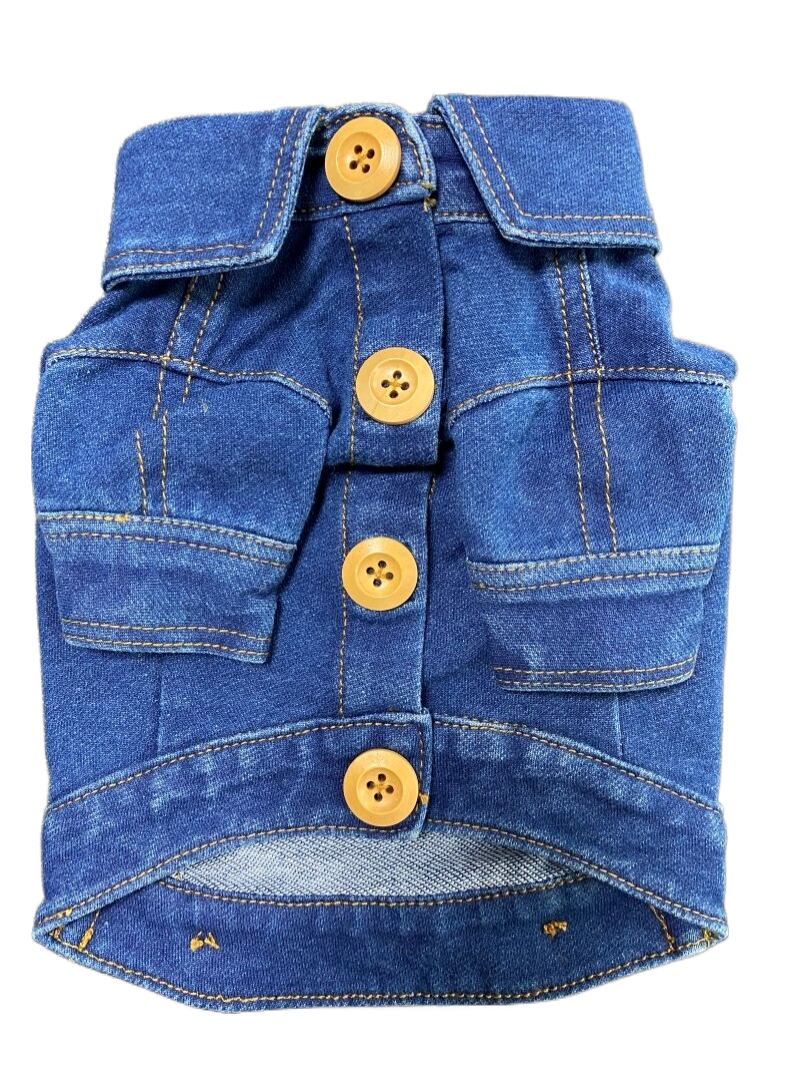 Dog denim clothing